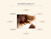 Tablet Screenshot of escape-beauty.de
